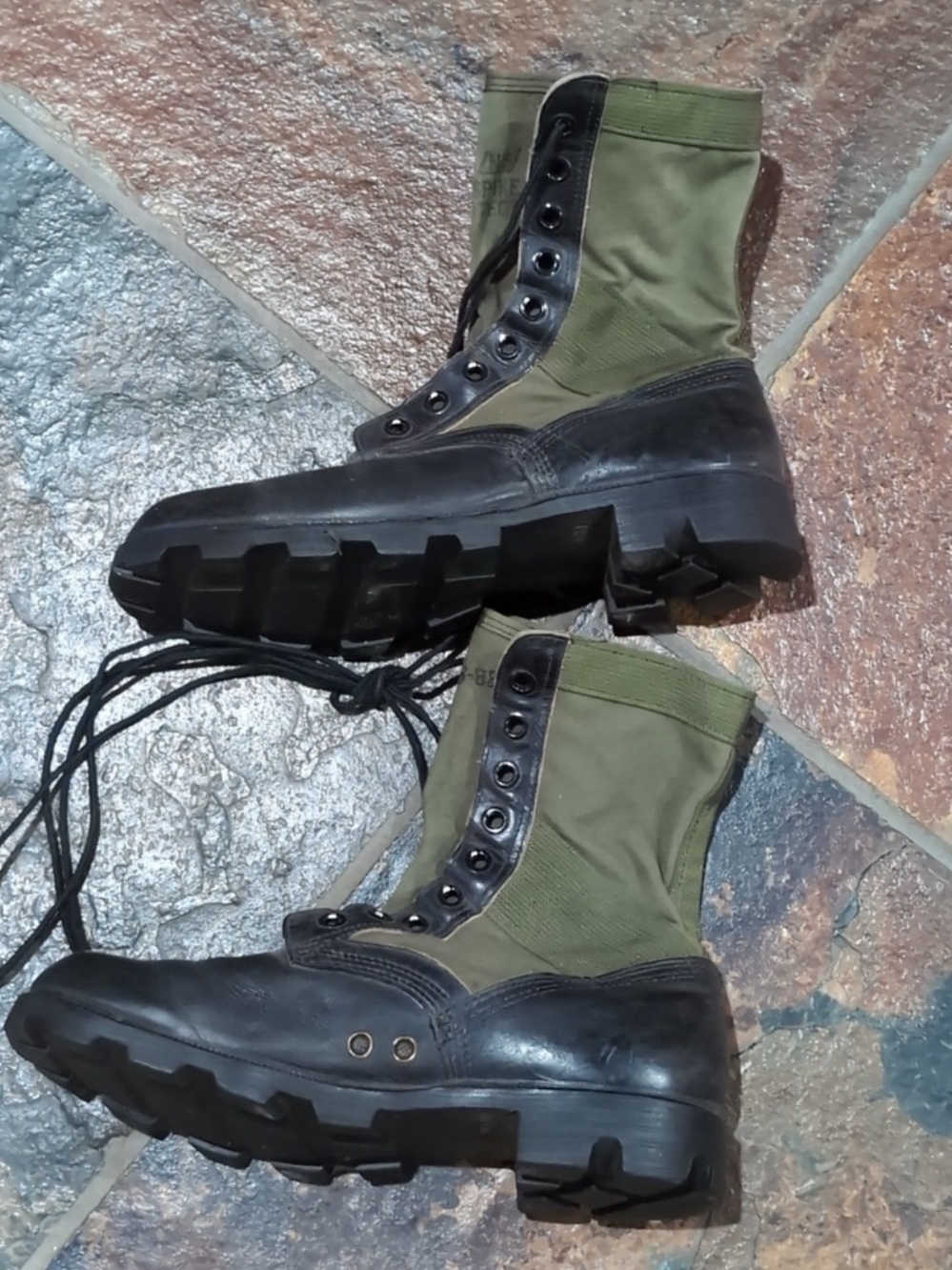 Vintage 1980’s Jungle Combat Boots Spike Protective Ro Search Mens Sz 10R
